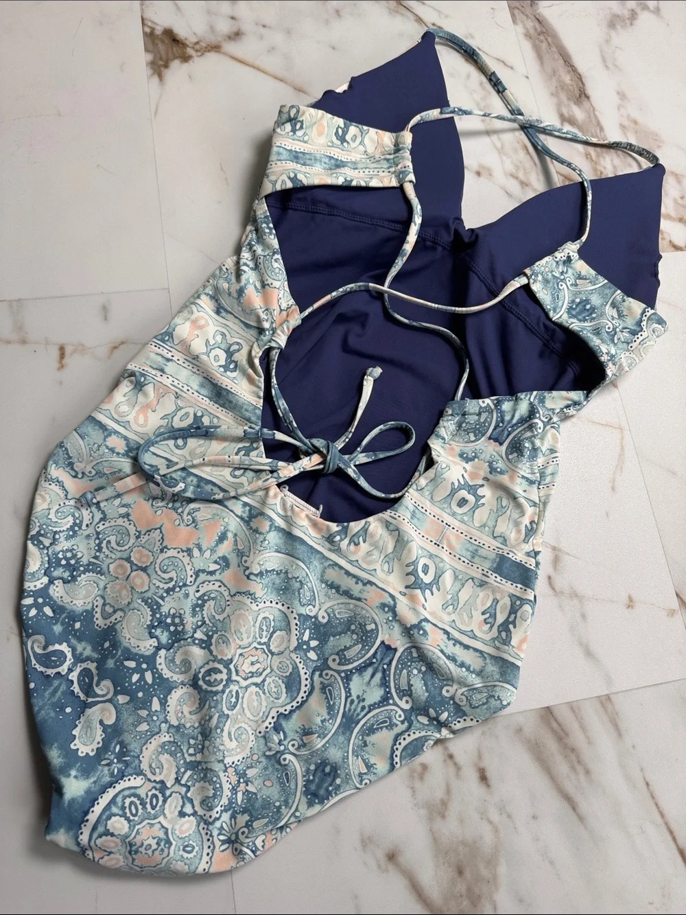 Roxy One Piece Floral Open Back Swimsuit Sz M All Over Print Surf Beachy